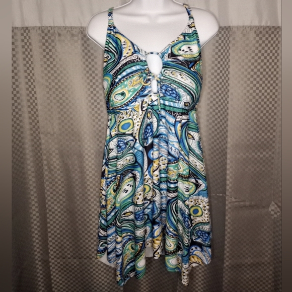 Paisley Print Women's Swim Top - Picture 3 of 8
